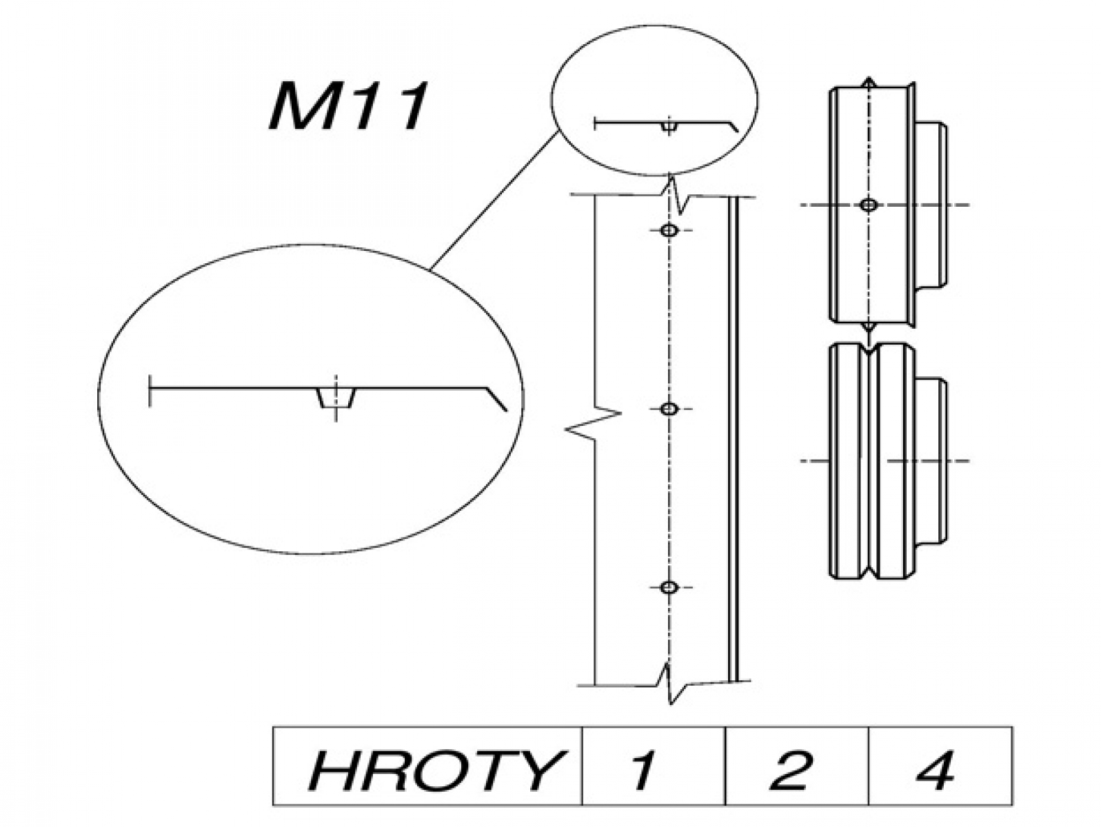 Tvarovací kolečka M11