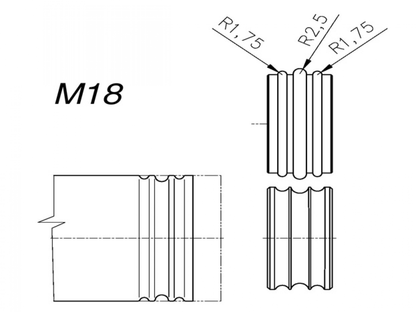 Tvarovací kolečka M18