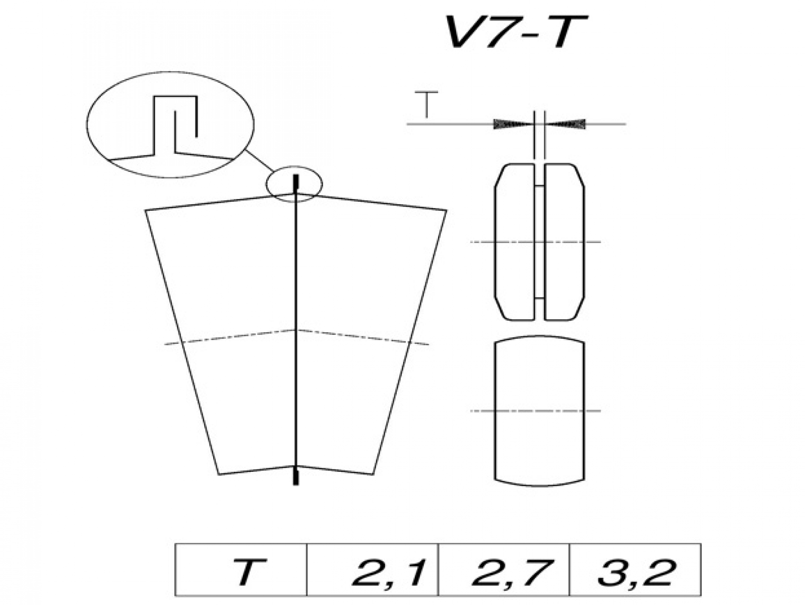 Tvarovací kolečka V7-T