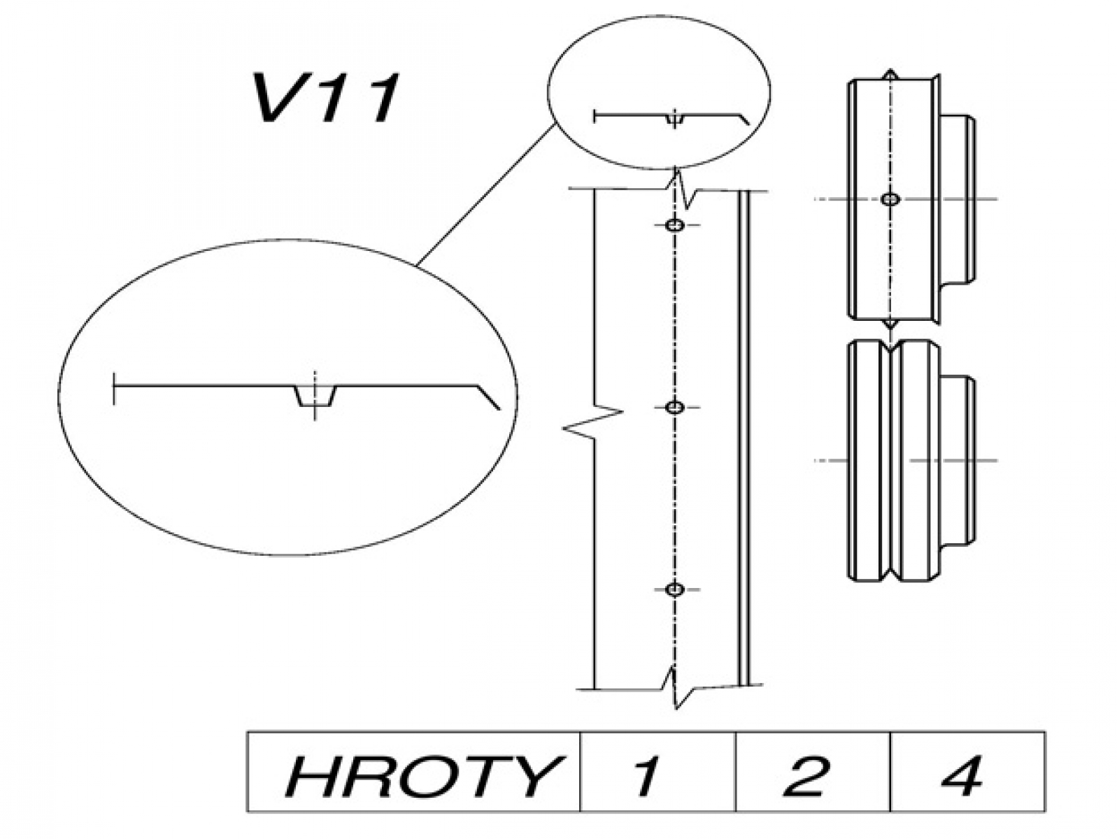 Tvarovací kolečka V11