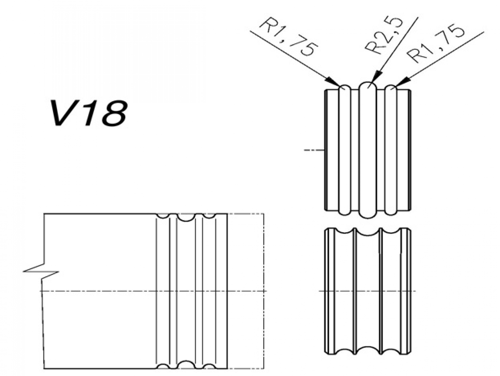 Tvarovací kolečka V18