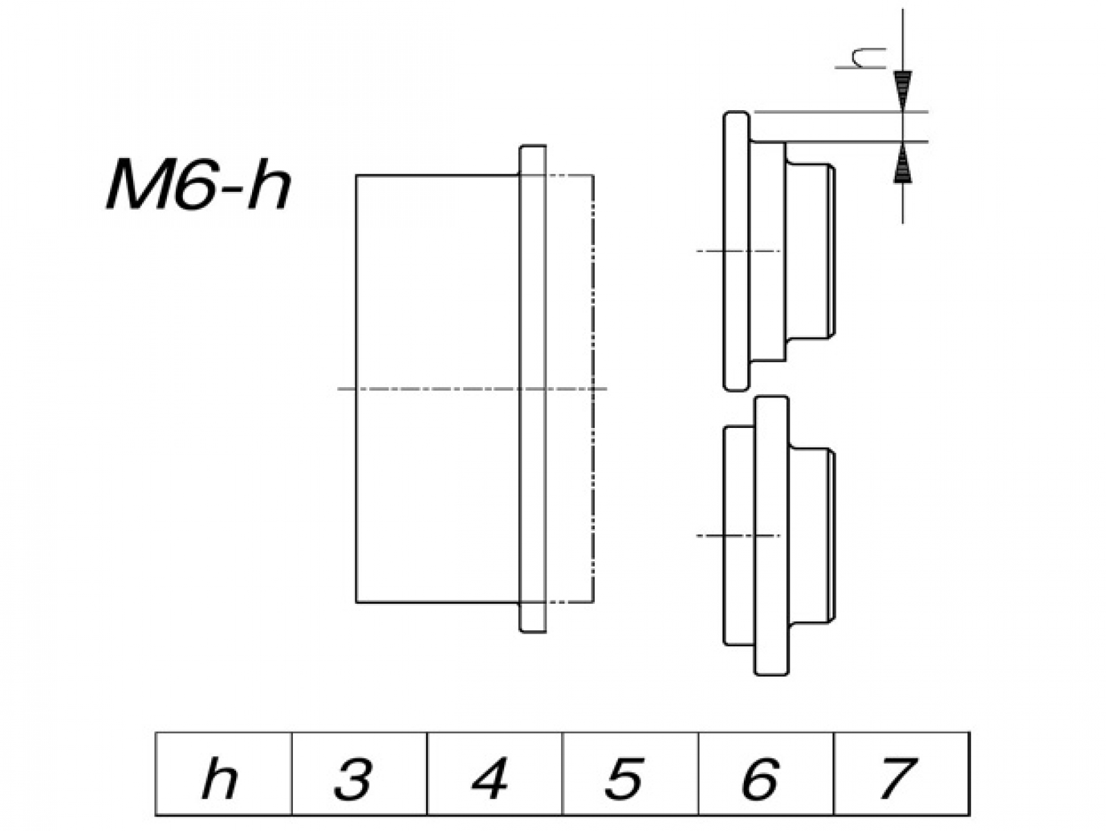Tvarovací kolečka M6-h