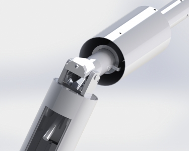 Detail sklopného mechanismu