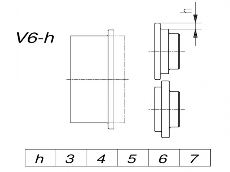 Tvarovací kolečka V6-h